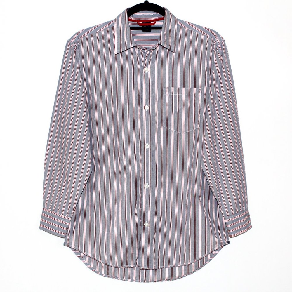GapKids Alternating Pinstriped Button-Up Shirt